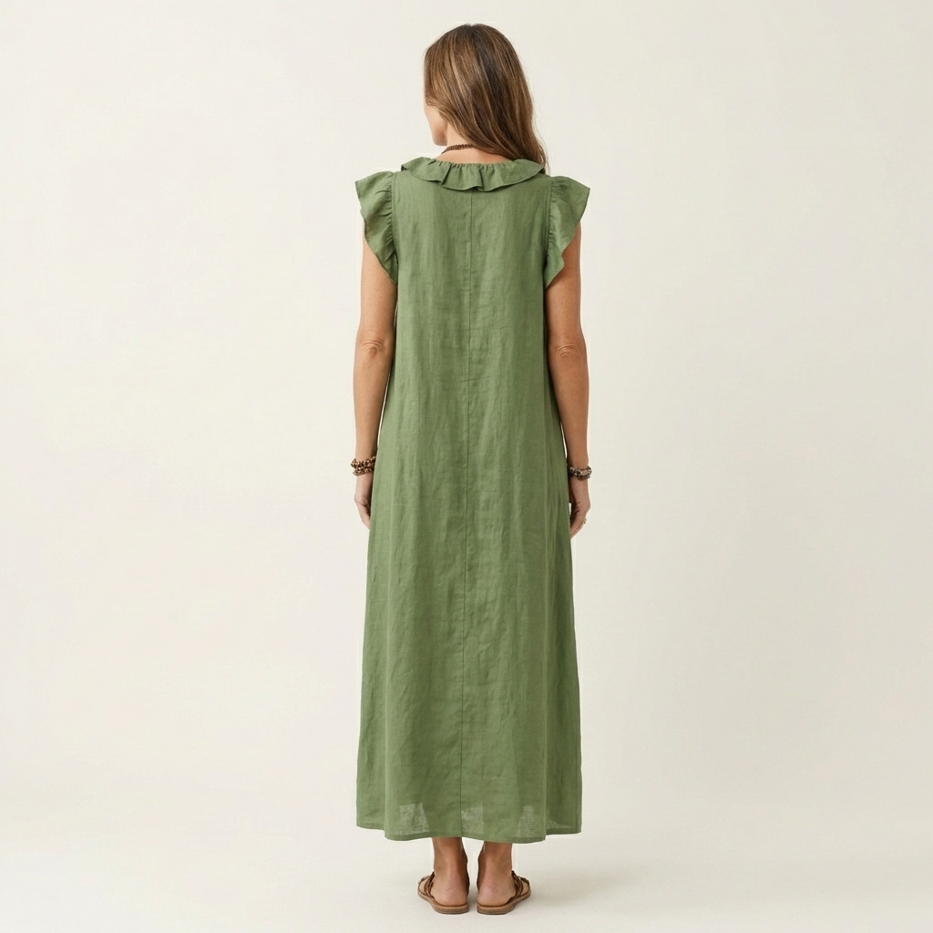 Josie | Ruffle Trim Maxi Dress