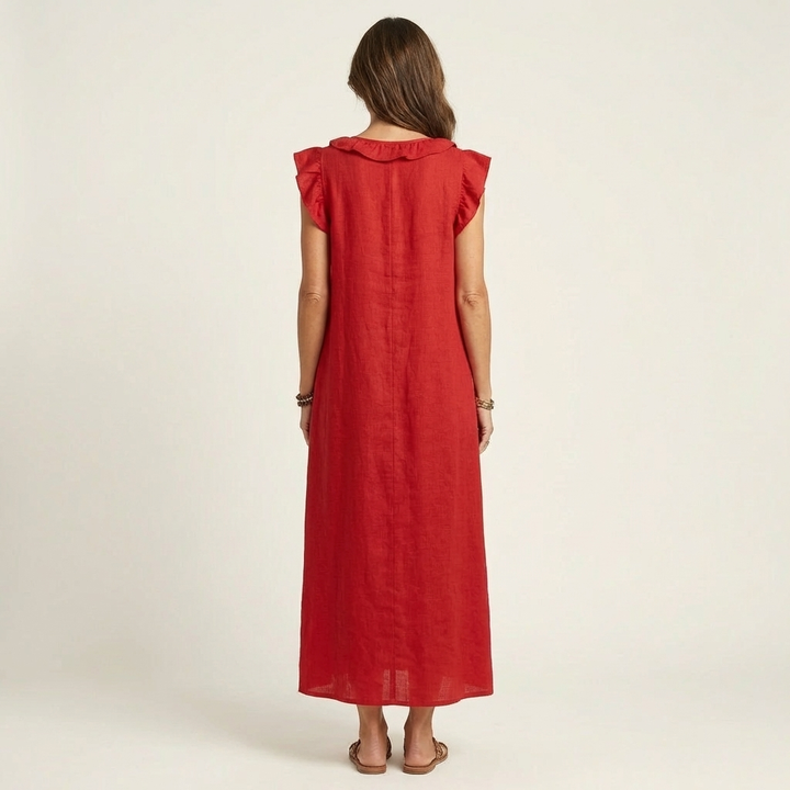Josie | Ruffle Trim Maxi Dress