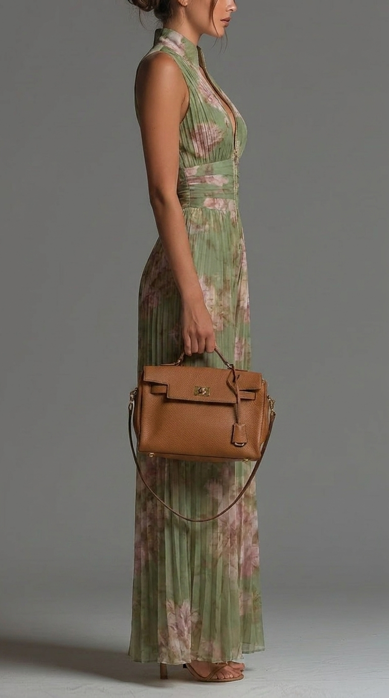 Paige | Floral Pleated Halter Wide-Leg Jumpsuit
