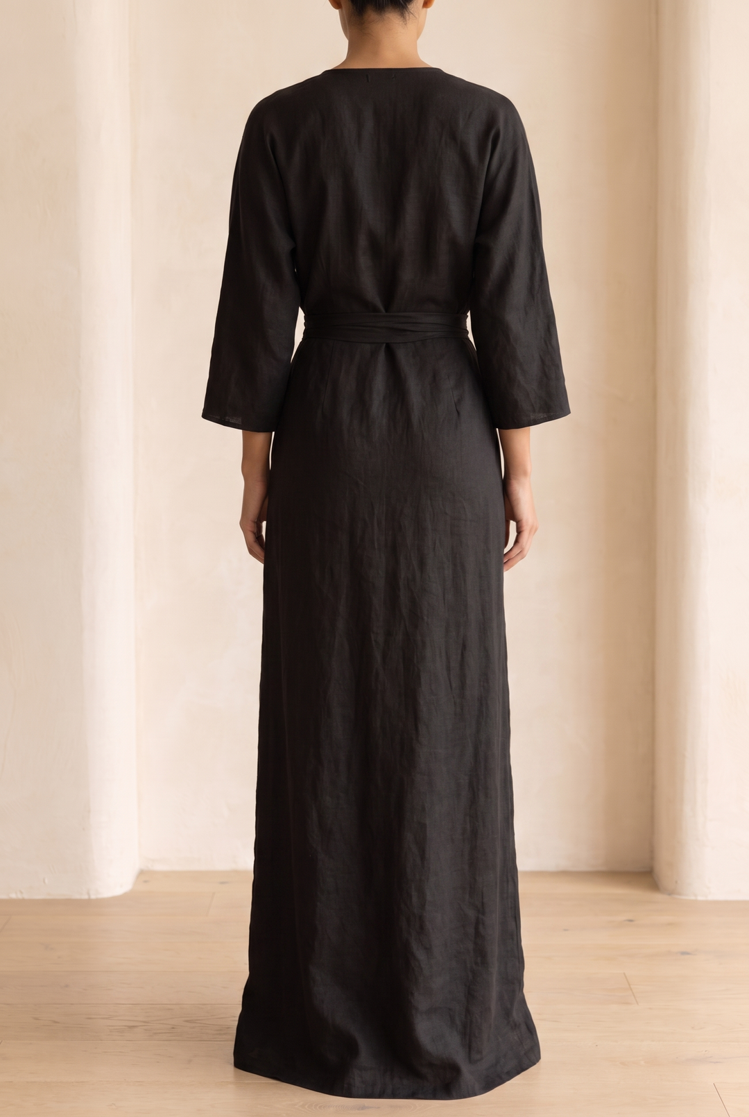 Miriam | Draped Wrap Batwing Maxi Dress