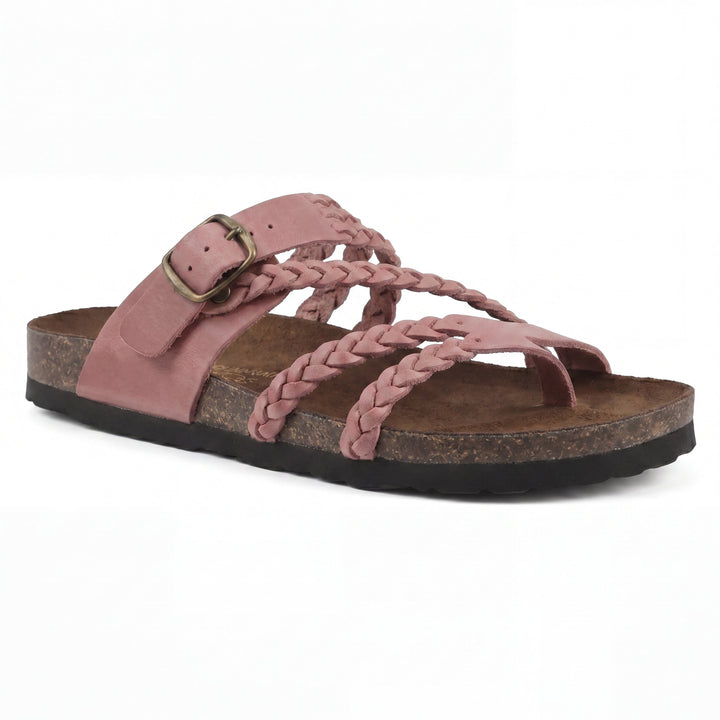 Lucia | Braided Toe-Loop Cork Sandal